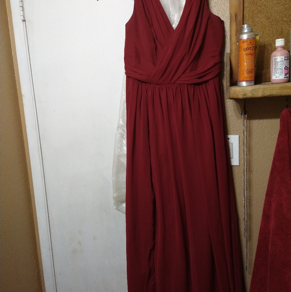 Burgundy prom dress